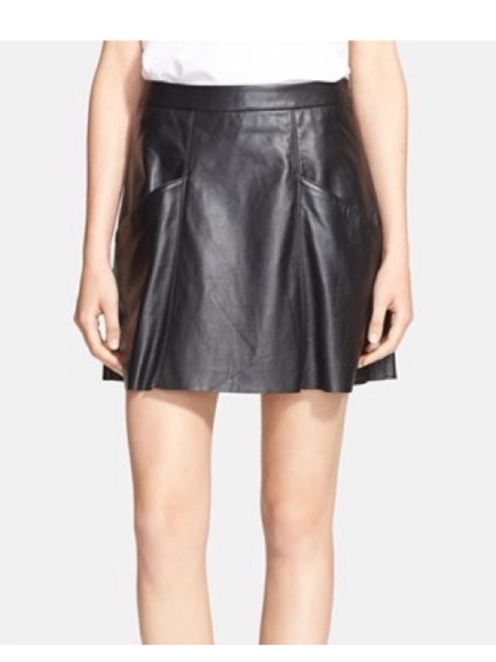 Joie ‘Maisel’ Genuine Leather Skirt